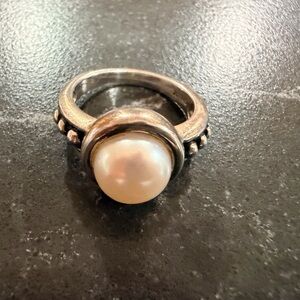 Brighton Silver Ring with White Pearl